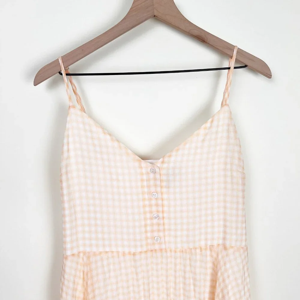 Modcloth Retro Vintage Inspired Midi Dress Plaid Gingham Pleated Cute Summer Sun - Picture 3 of 9